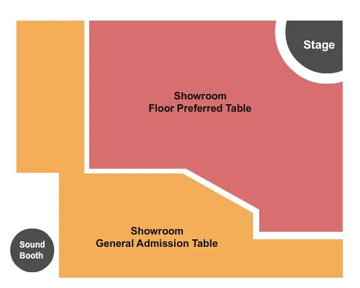 seating chart for Side Splitters Comedy Club - Tables - eventticketscenter.com