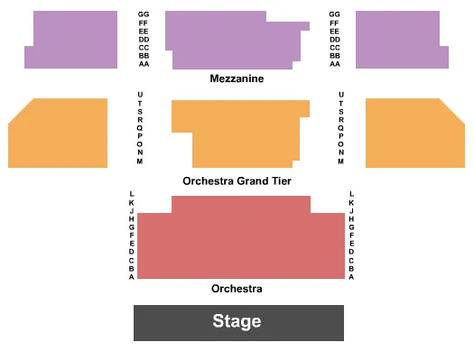 seating chart for Sidney Harman Hall - End Stage - eventticketscenter.com