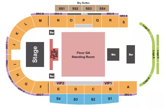 seating chart for Silent Ice Center - Endstage GA - eventticketscenter.com