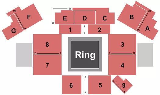 seating chart for Silver Legacy Casino - Boxing - eventticketscenter.com