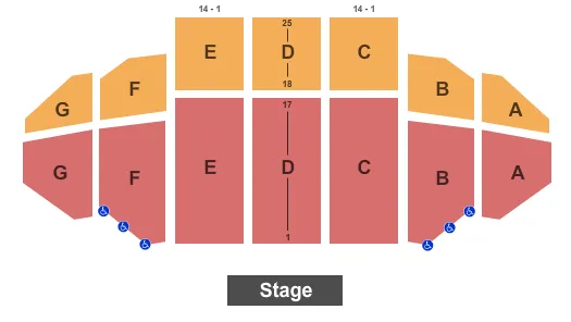 seating chart for Silver Legacy Casino - Full House - eventticketscenter.com