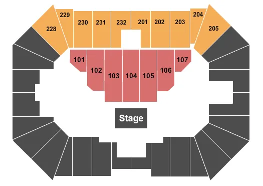 seating chart for Silver Spurs Arena - Myriam Hernandez - eventticketscenter.com