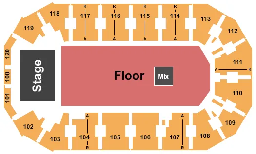 seating chart for Cable Dahmer Arena - GA Floor - eventticketscenter.com