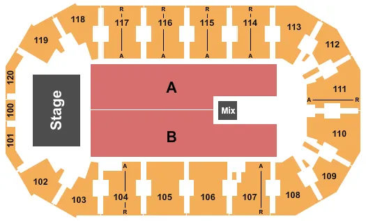 seating chart for Cable Dahmer Arena - Jim Gaffigan - eventticketscenter.com