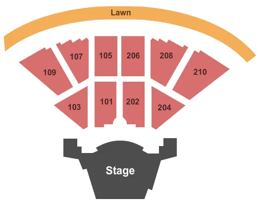 seating chart for Simsbury Meadows Performing Arts Center - End Stage - eventticketscenter.com