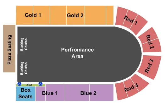 seating chart for Sisters Rodeo Arena - Rodeo - eventticketscenter.com