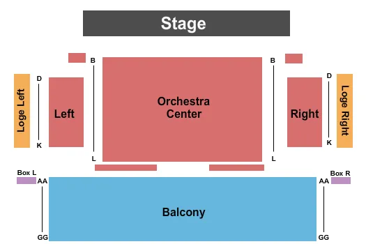 seating chart for Sitnik Theatre - Endstage - eventticketscenter.com
