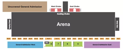 seating chart for Ski Hi Park - Rodeo - eventticketscenter.com