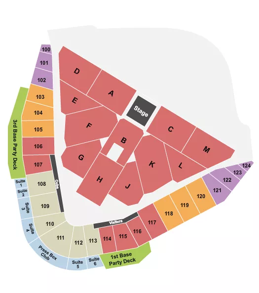 seating chart for Sloan Park - Concert - eventticketscenter.com