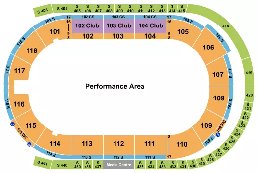 seating chart for Slush Puppie Place - Monster Trucks - eventticketscenter.com