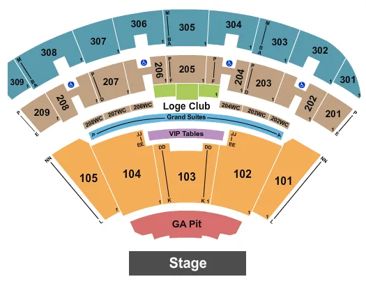 seating chart for Smart Financial Centre - Endstage GA Pit - eventticketscenter.com
