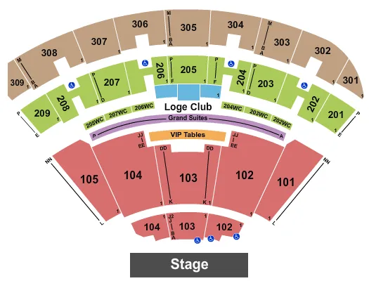 seating chart for  - Endstage - eventticketscenter.com