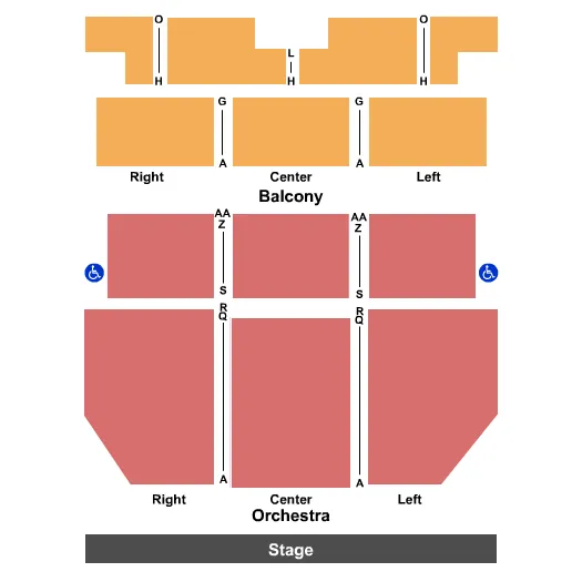 seating chart for Smith Opera House - End Stage - eventticketscenter.com