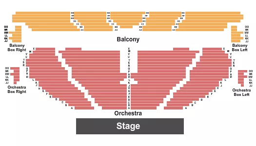 seating chart for Smoky Mountain Center for the Performing Arts - Endstage 2 - eventticketscenter.com