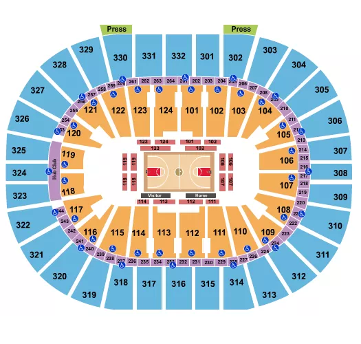 seating chart for Smoothie King Center - Basketball - eventticketscenter.com