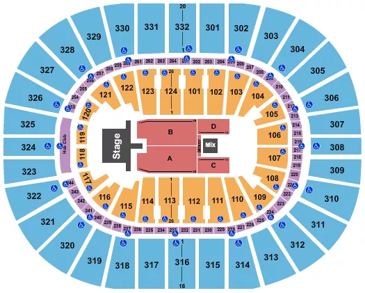 seating chart for Smoothie King Center - Bryan Adams - eventticketscenter.com