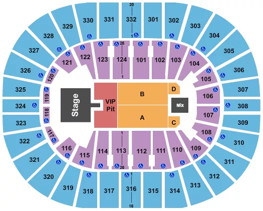 seating chart for Smoothie King Center - Cody Johnson - eventticketscenter.com