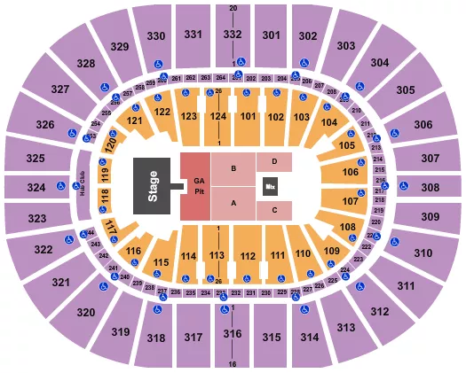 seating chart for Smoothie King Center - Creed - eventticketscenter.com