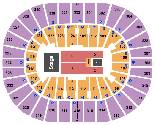 seating chart for Smoothie King Center - End Stage 2 - eventticketscenter.com