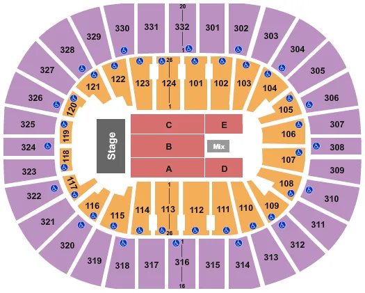 seating chart for Smoothie King Center - End Stage 4 - eventticketscenter.com