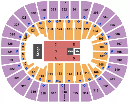 seating chart for Smoothie King Center - Gabriel Iglesias - eventticketscenter.com