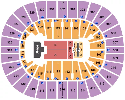 seating chart for Smoothie King Center - Justin Timberlake - eventticketscenter.com