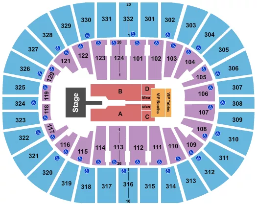 seating chart for Smoothie King Center - Mary J. Blige - eventticketscenter.com