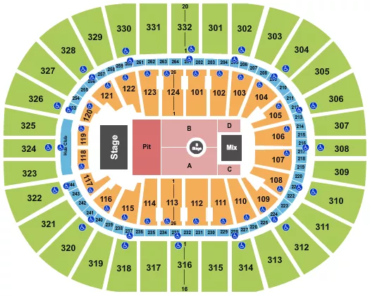 seating chart for Smoothie King Center - Tyler Childers - eventticketscenter.com