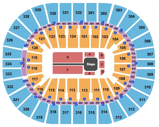 seating chart for Smoothie King Center - WWE 3 - eventticketscenter.com