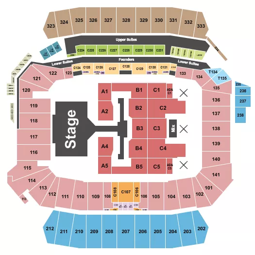 seating chart for Snapdragon Stadium - ENHYPEN - eventticketscenter.com