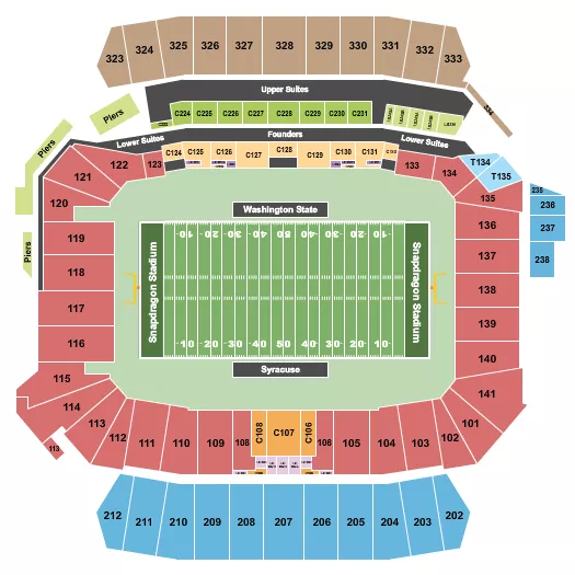 seating chart for Snapdragon Stadium - Football - Holiday Bowl - eventticketscenter.com