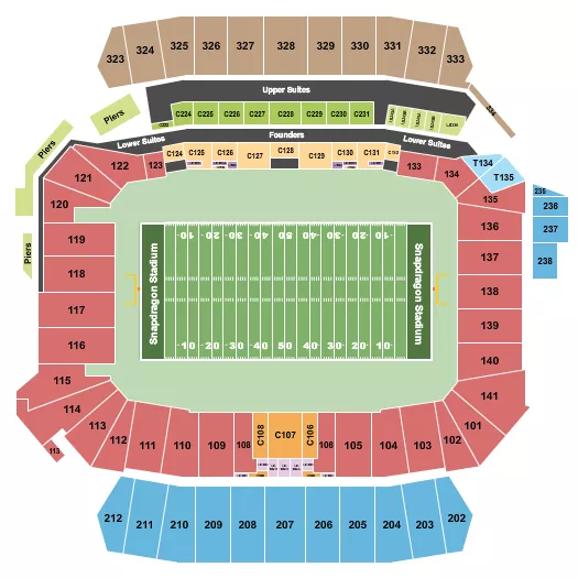 seating chart for Snapdragon Stadium - Football - eventticketscenter.com