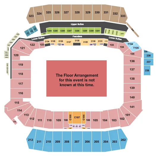 seating chart for Snapdragon Stadium - Generic Floor - eventticketscenter.com