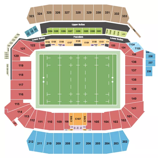 seating chart for Snapdragon Stadium - Rugby - eventticketscenter.com