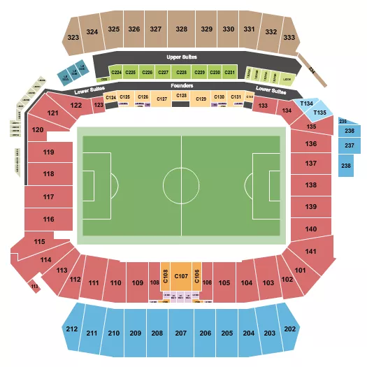 seating chart for Snapdragon Stadium - Soccer 2 - eventticketscenter.com