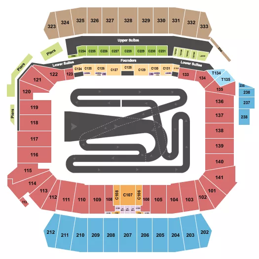 seating chart for Snapdragon Stadium - Super Motocross - eventticketscenter.com