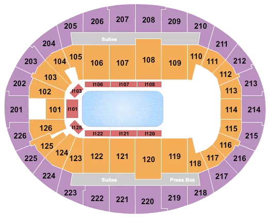 seating chart for SNHU Arena - Disney On Ice 2 - eventticketscenter.com