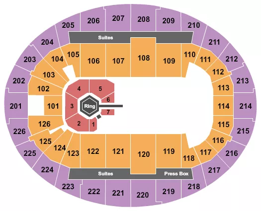 seating chart for SNHU Arena - MMA - eventticketscenter.com