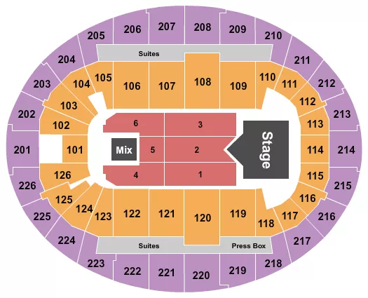 seating chart for SNHU Arena - Rascal Flatts - eventticketscenter.com