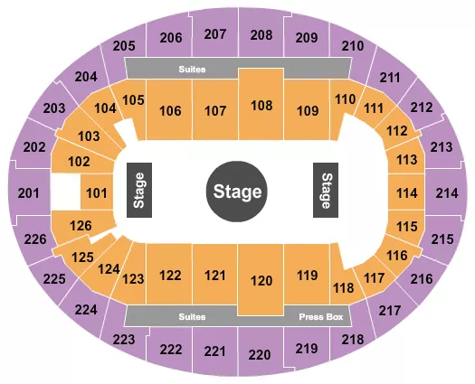 seating chart for SNHU Arena - Ringling Bros Circus - eventticketscenter.com