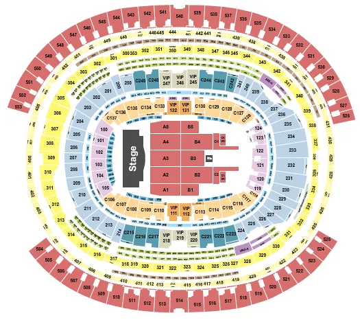 seating chart for SoFi Stadium - Bruno Mars - eventticketscenter.com