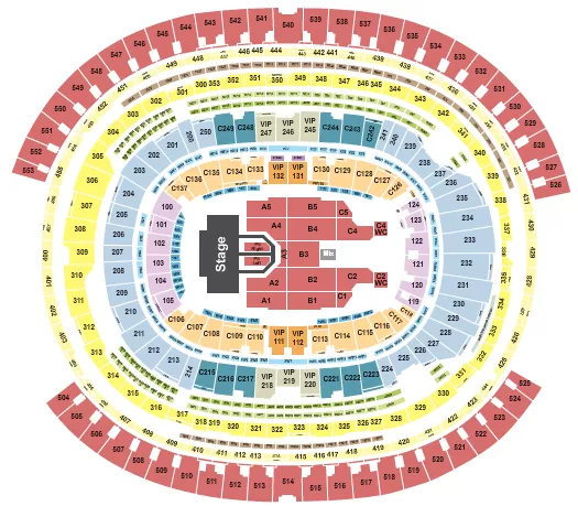 seating chart for SoFi Stadium - Def Leppard - eventticketscenter.com