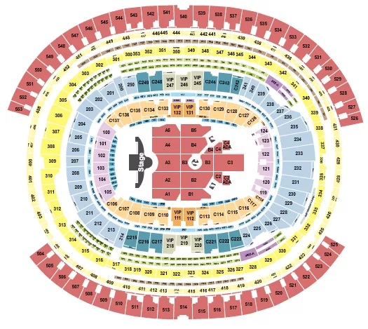 seating chart for SoFi Stadium - Ed Sheeran - eventticketscenter.com