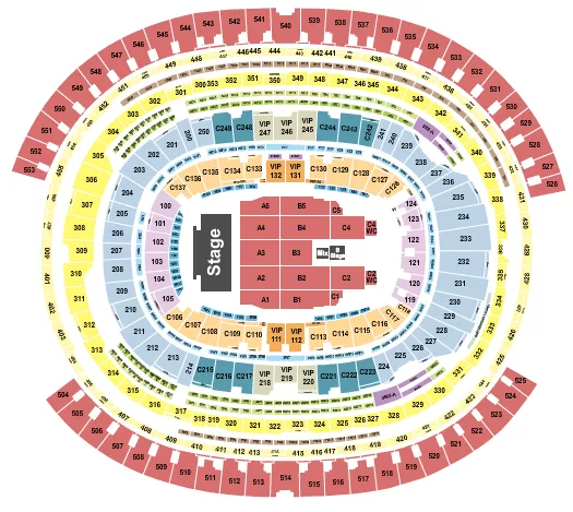 seating chart for SoFi Stadium - Julion Alvarez - eventticketscenter.com