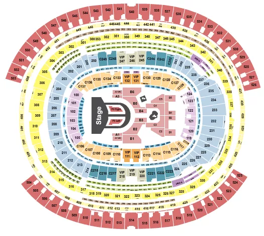 seating chart for SoFi Stadium - Karol G - eventticketscenter.com