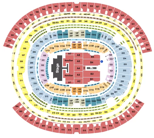 seating chart for SoFi Stadium - Kenny Chesney - eventticketscenter.com