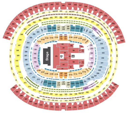 seating chart for SoFi Stadium - Slipknot - eventticketscenter.com