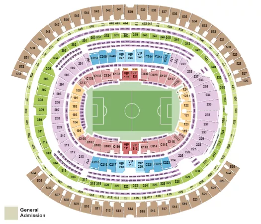 seating chart for SoFi Stadium - Soccer Rows - eventticketscenter.com
