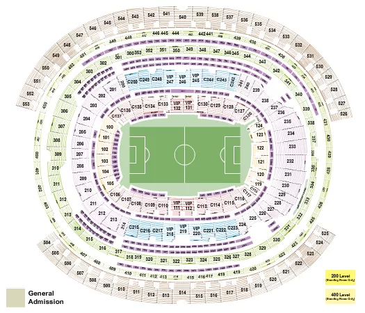 seating chart for SoFi Stadium - Soccer Rows - eventticketscenter.com