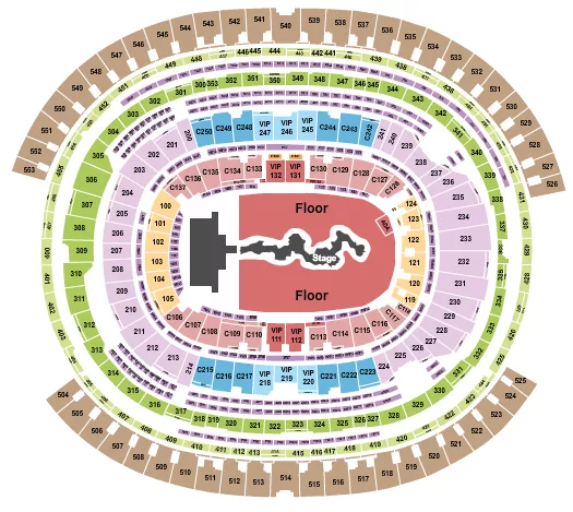 SoFi Stadium Map  Los Angeles Chargers 